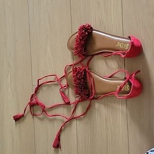 Red sandals